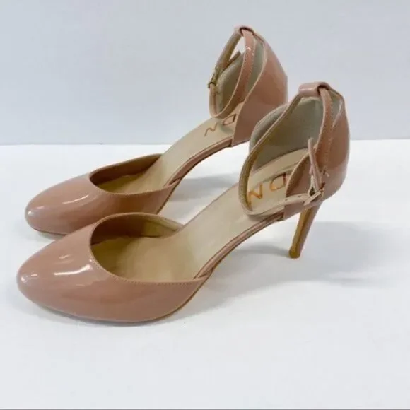 YDN Women Nude Round Toe Peach Ankle Strap High Stiletto Heels Pumps Dress Shoes - Picture 3 of 5